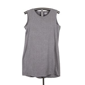 Eileen Fisher Organic Cotton Moon Dress LARGE Tank Shift Casual Minimalist Gray